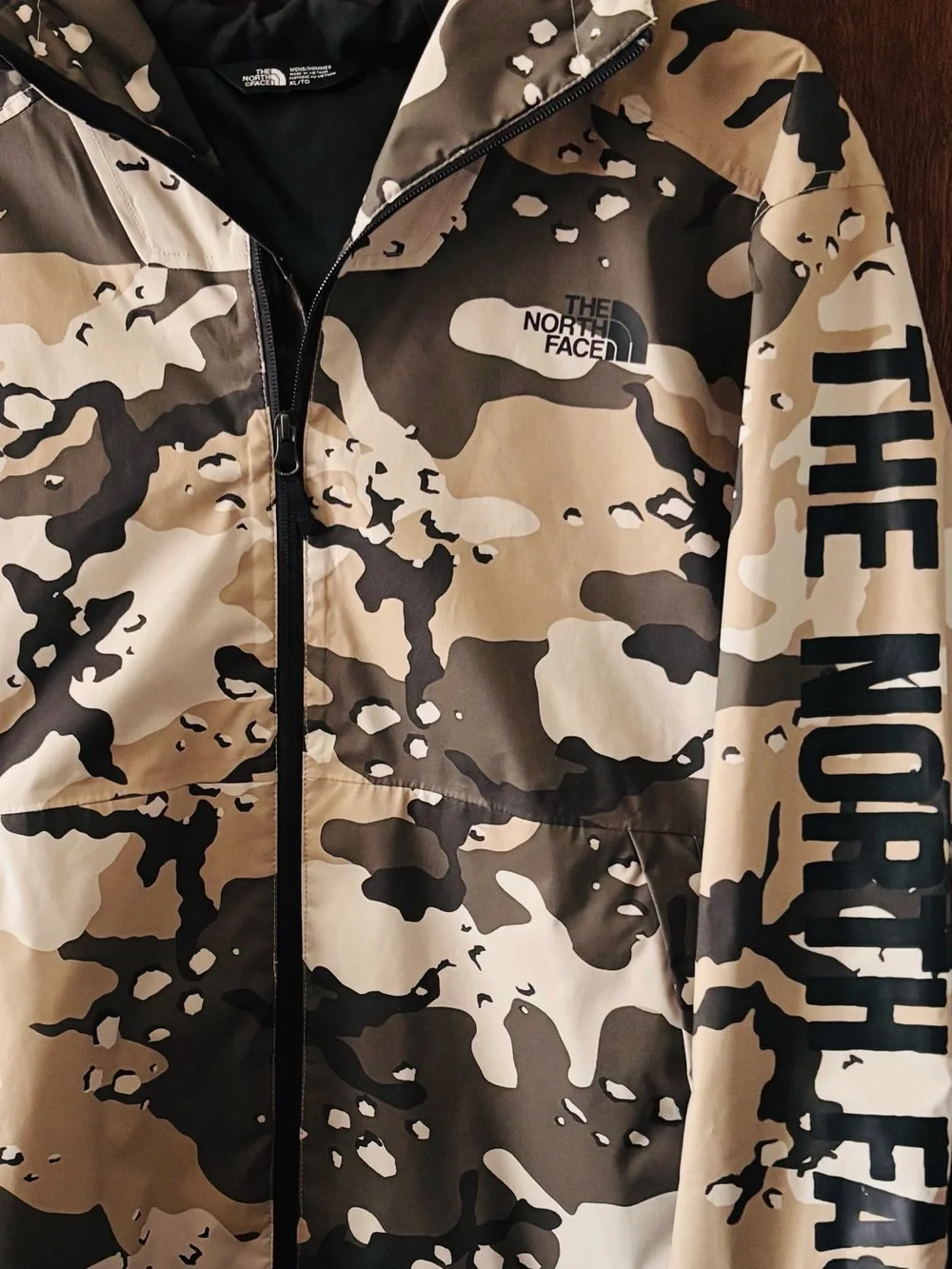 The North Face Men's Camo Millerton Raincoat Jacket - Brown/Black/Tan